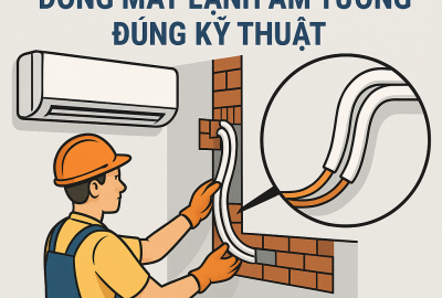 Hướng Dẫn Cách Đi Ống Đồng Máy Lạnh Âm Tường Đúng Kỹ Thuật
