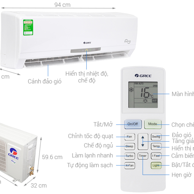 Máy lạnh Gree Inverter 2.0HP