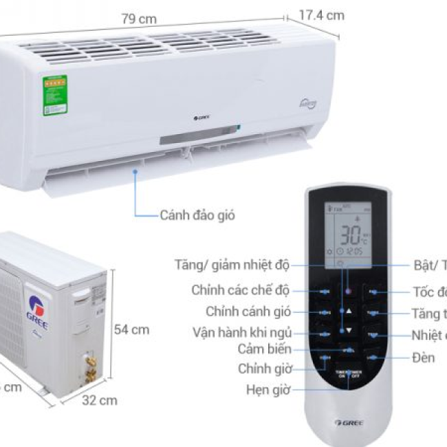 Máy lạnh Gree Inverter 1.0HP