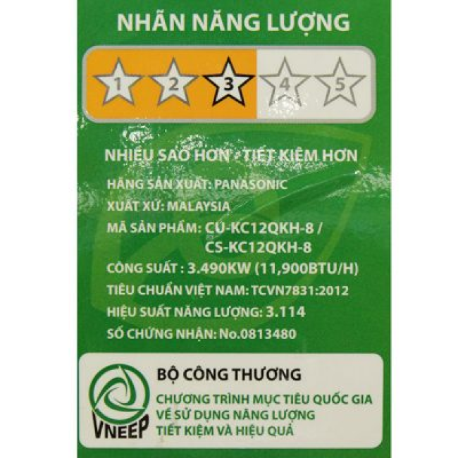 Máy lạnh Panasonic 1.5 HP CU/CS-KC12QKH-8